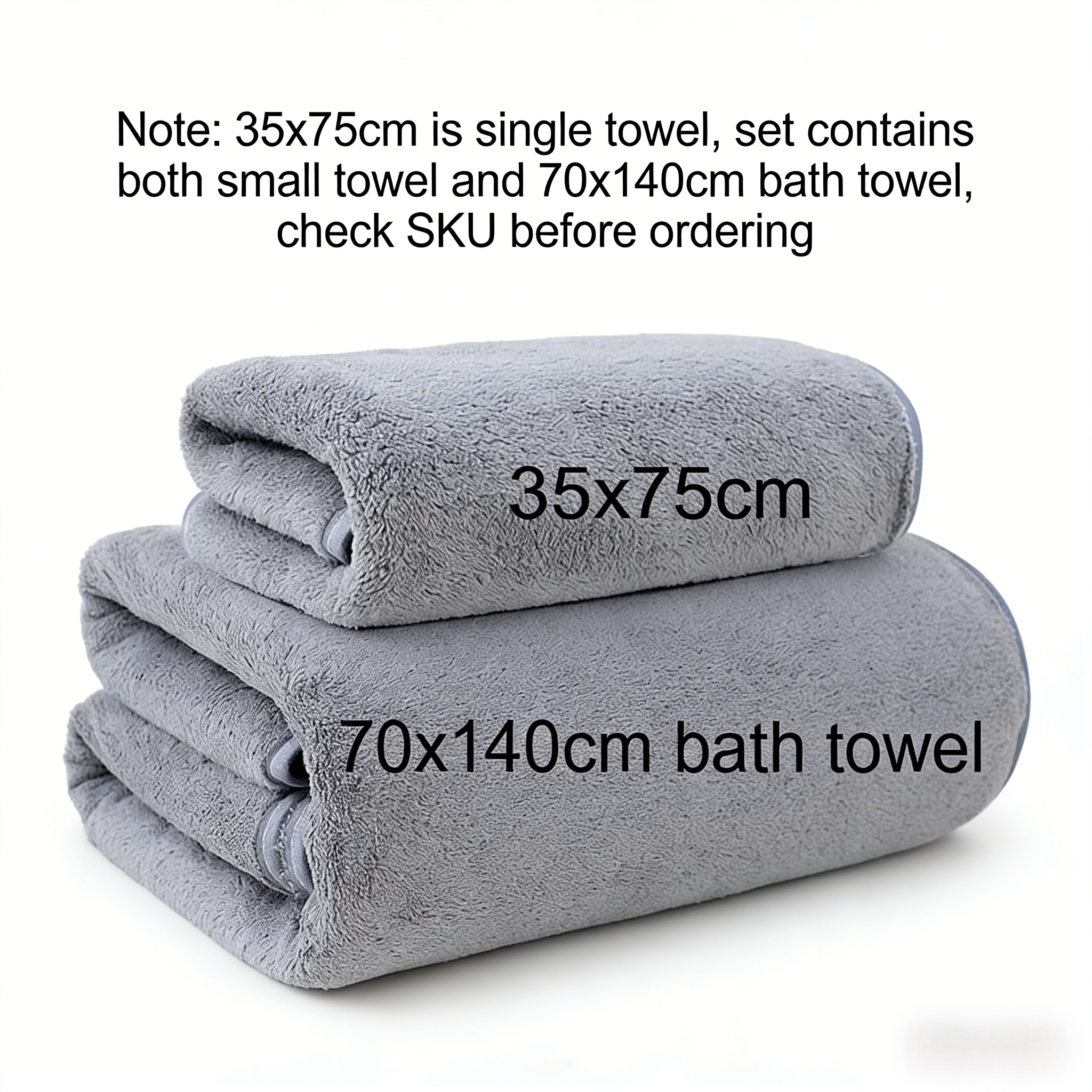 Home Textiles Towel Set - Coral Fleece Thickened Towel and Bath