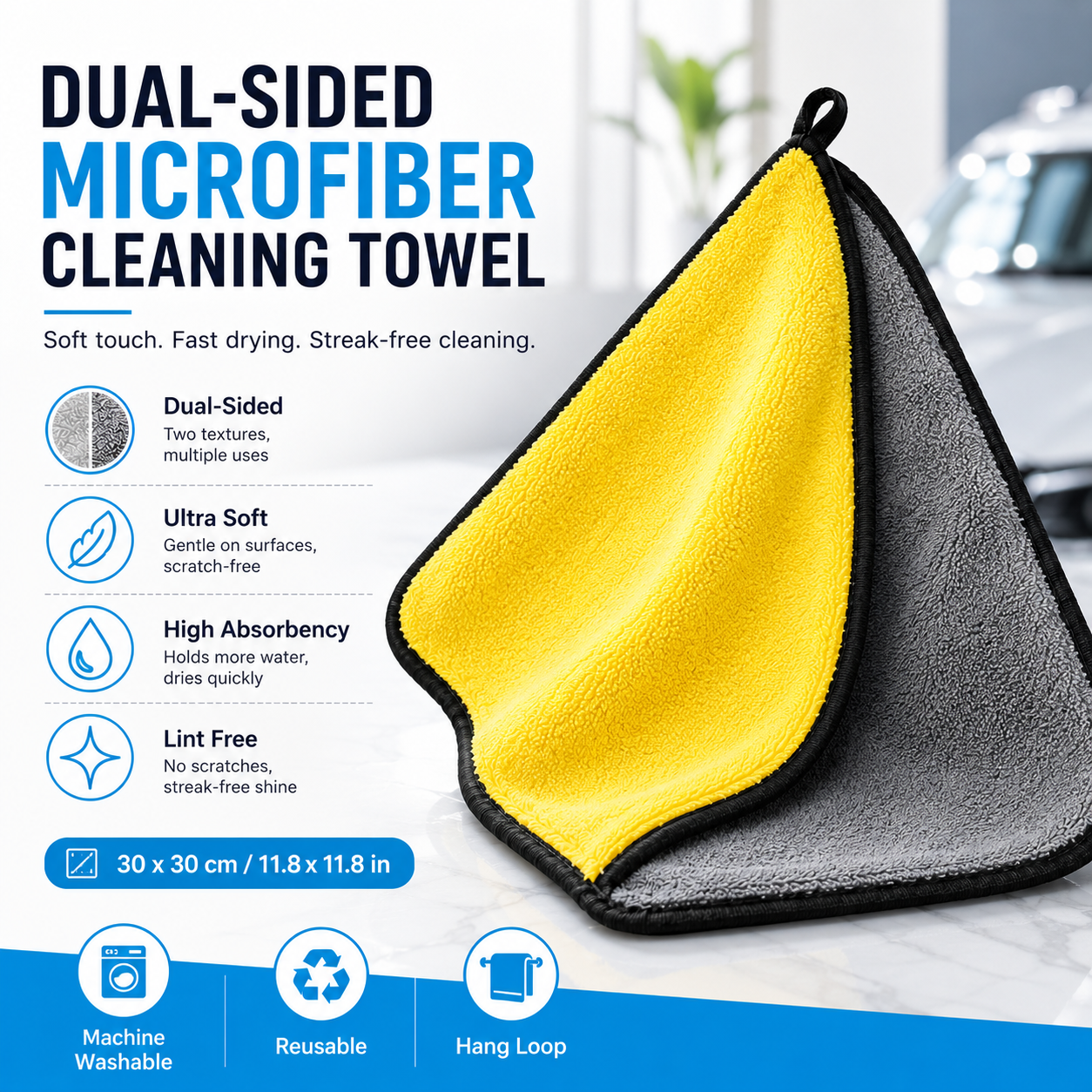 3/5/10PCS Microfiber Cleaning  - Home Textiles Towel Set บทวิจารณ์และราคา