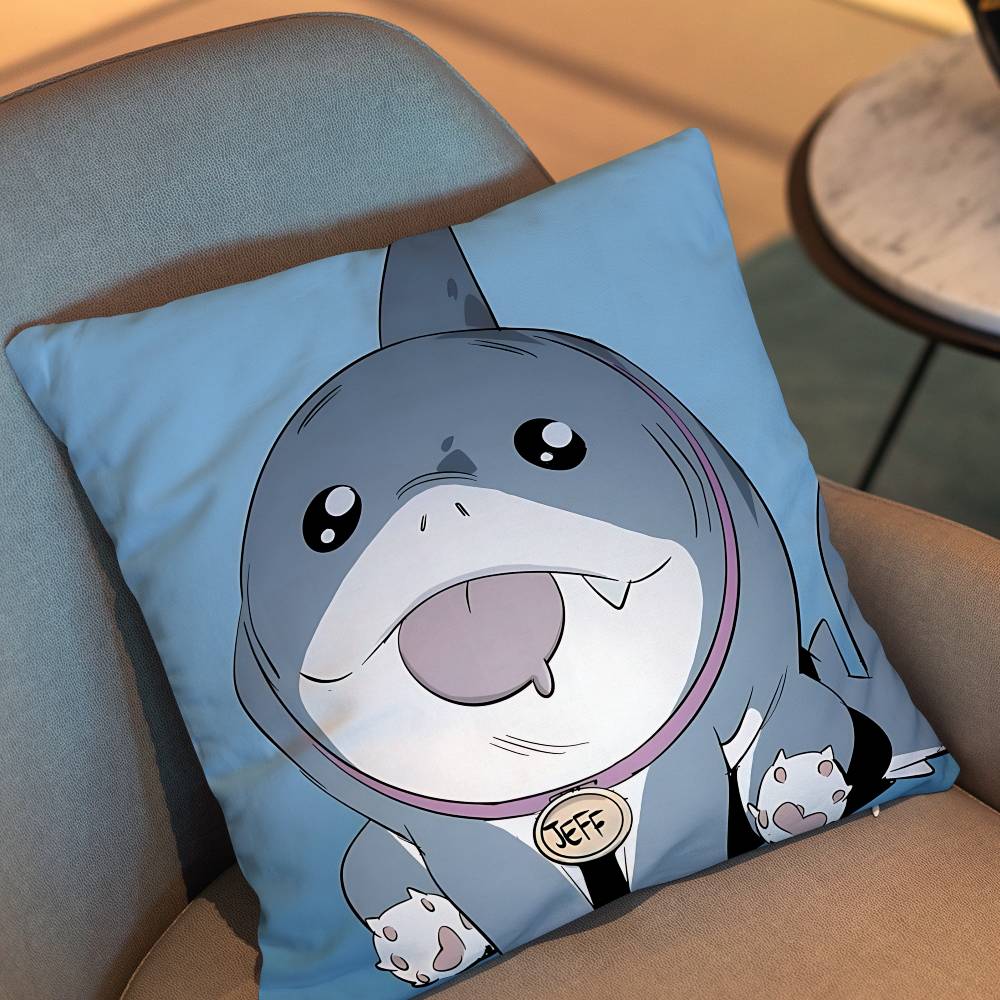 Land Shark cute Jeff Pillow Ca - Home Landing Textiles บทวิจารณ์และราคา