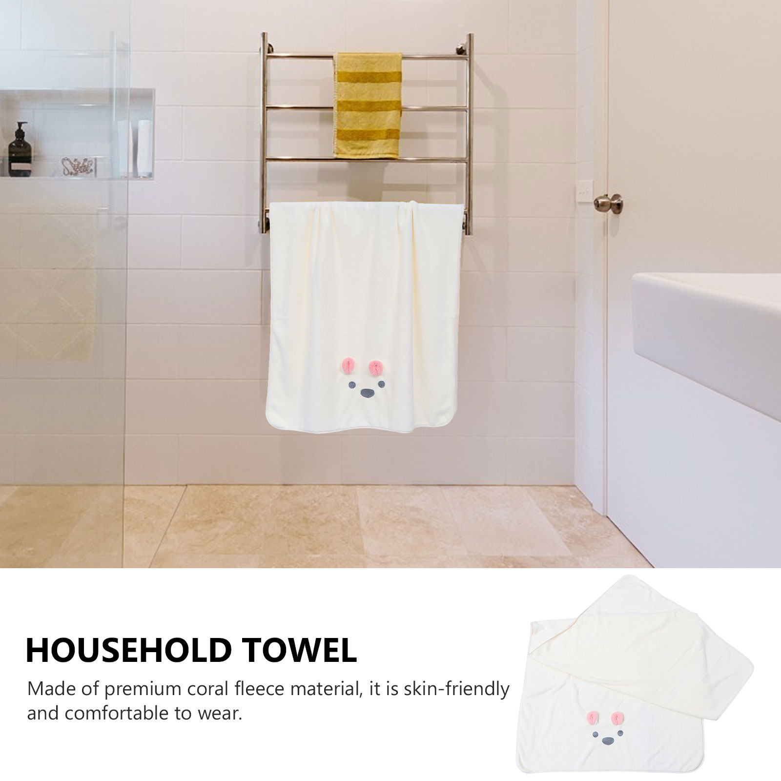 1Pcs Absorbent Bath Towel Comf - Home Textiles Towel Set บทวิจารณ์และราคา