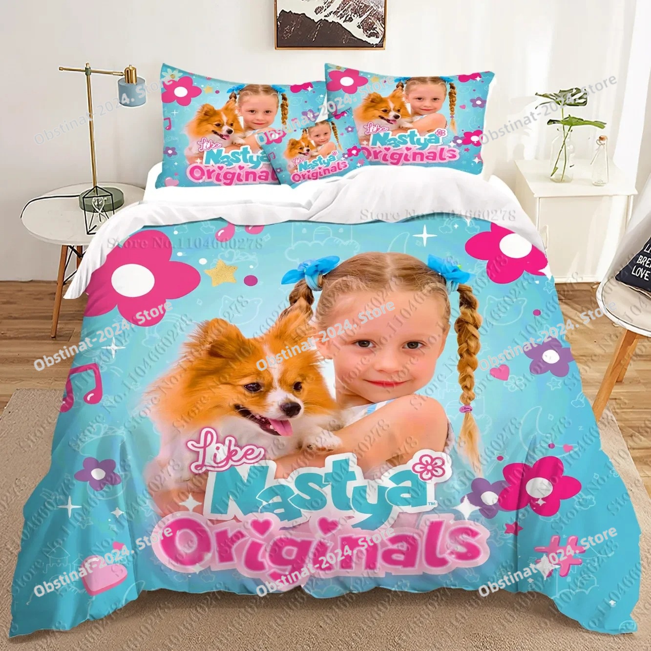 fashion Anime Nastya 3D Beddin - Home Textiles Classic Fashion บทวิจารณ์และราคา
