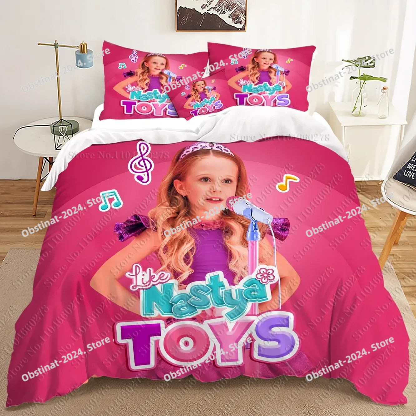fashion Anime Nastya 3D Beddin - Home Textiles Classic Fashion บทวิจารณ์และราคา