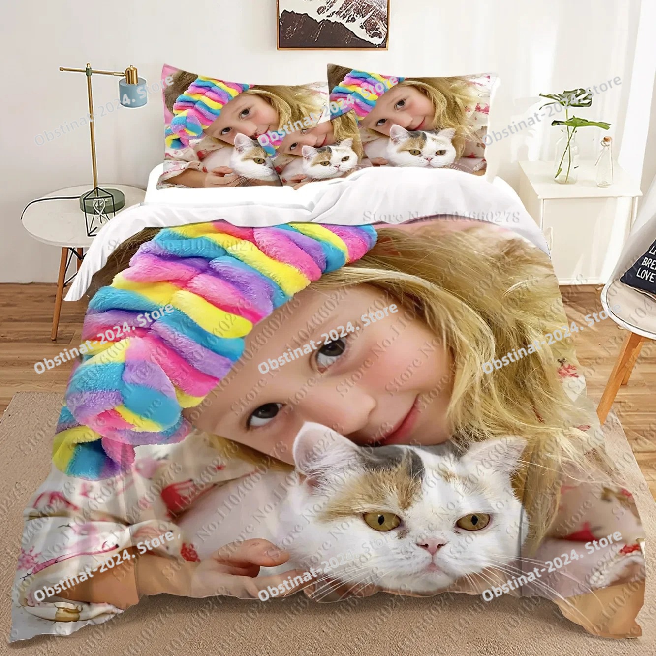 fashion Anime Nastya 3D Beddin - Home Textiles Classic Fashion บทวิจารณ์และราคา