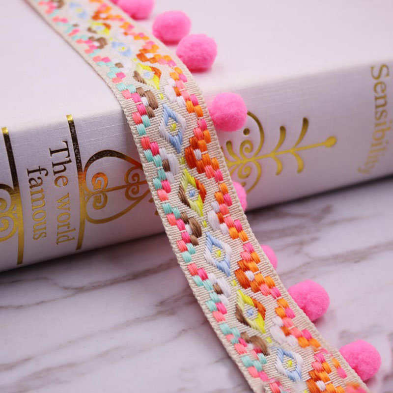 1yards/lot Pompom Fringe trim  - Home Ec Textiles บทวิจารณ์และราคา