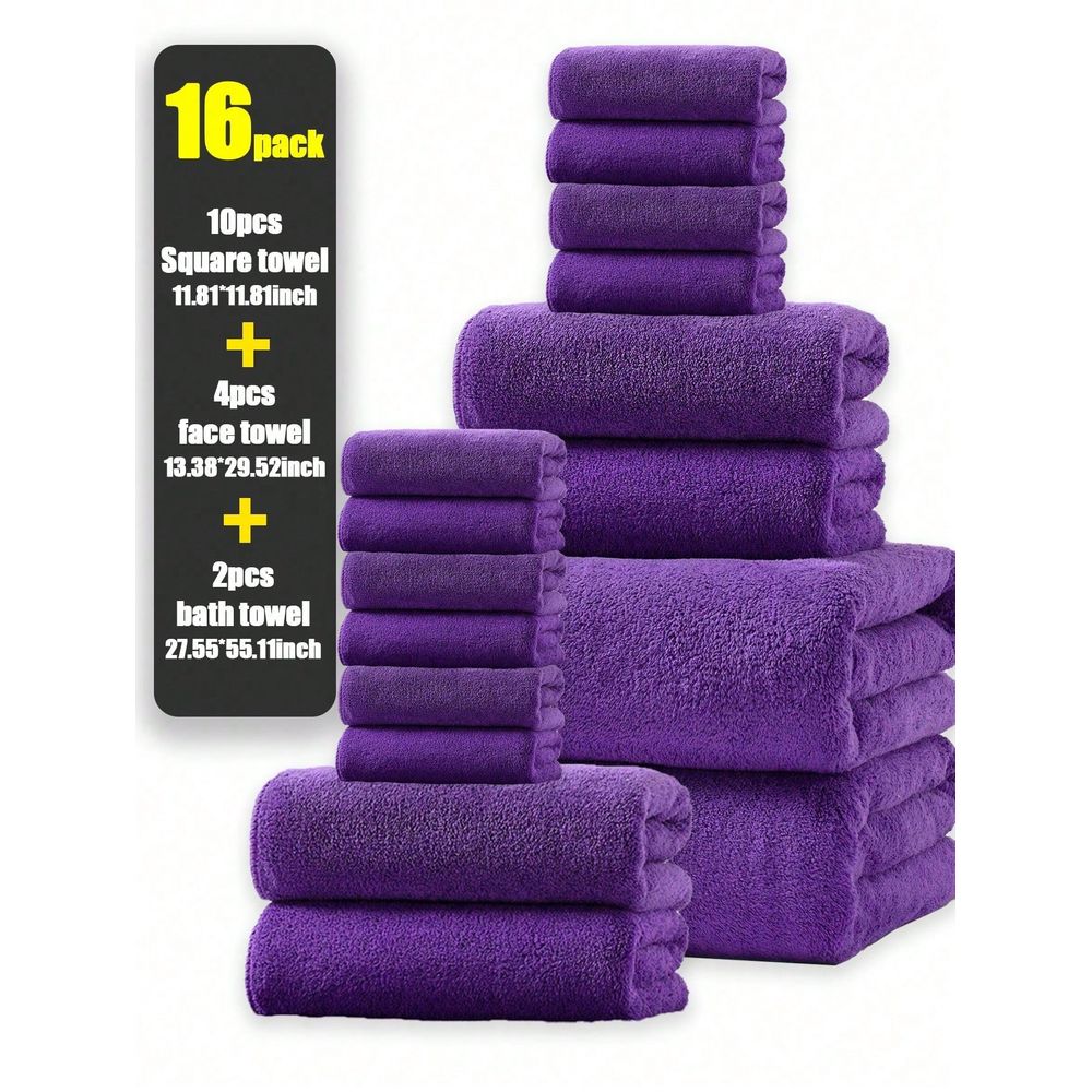 Coral Fleece Solid Color Towel - Home Textiles Towel Set บทวิจารณ์และราคา