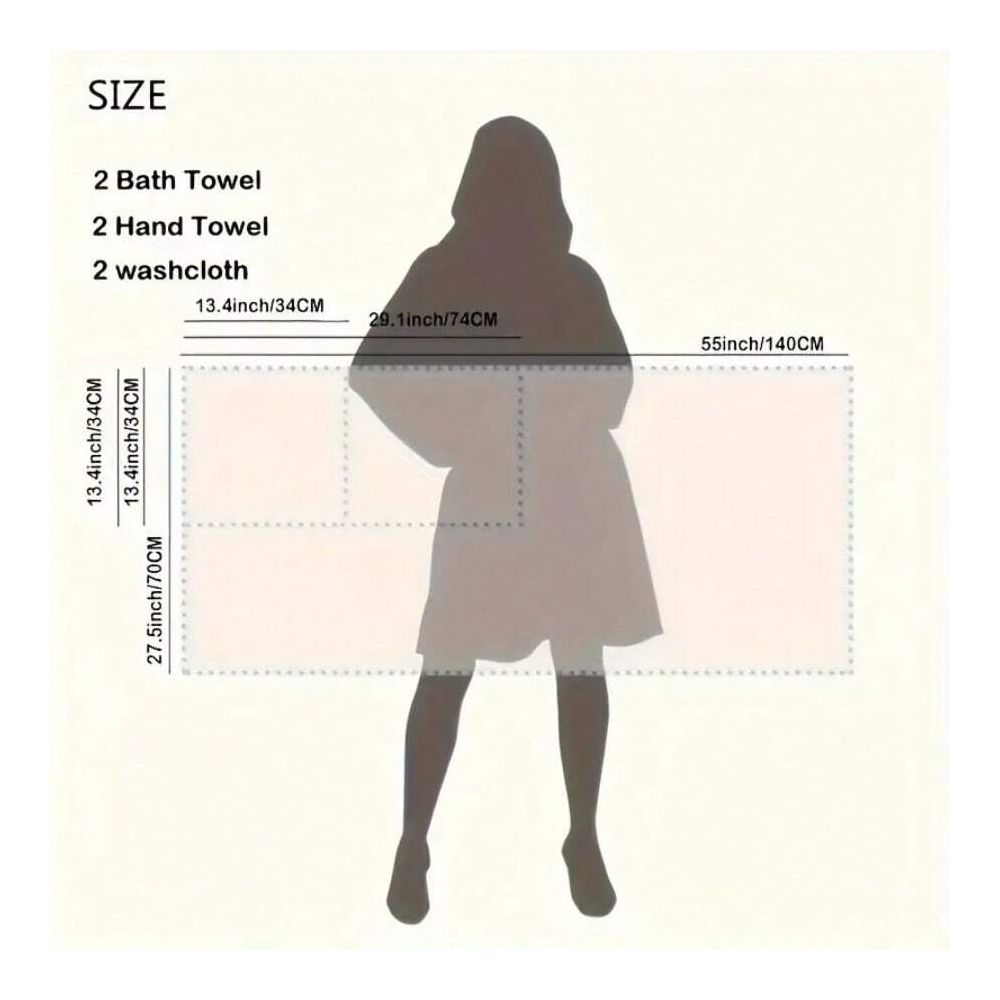 Luxury 6 Pieces Towel Set, 2 B - Home Textiles Towel Set บทวิจารณ์และราคา
