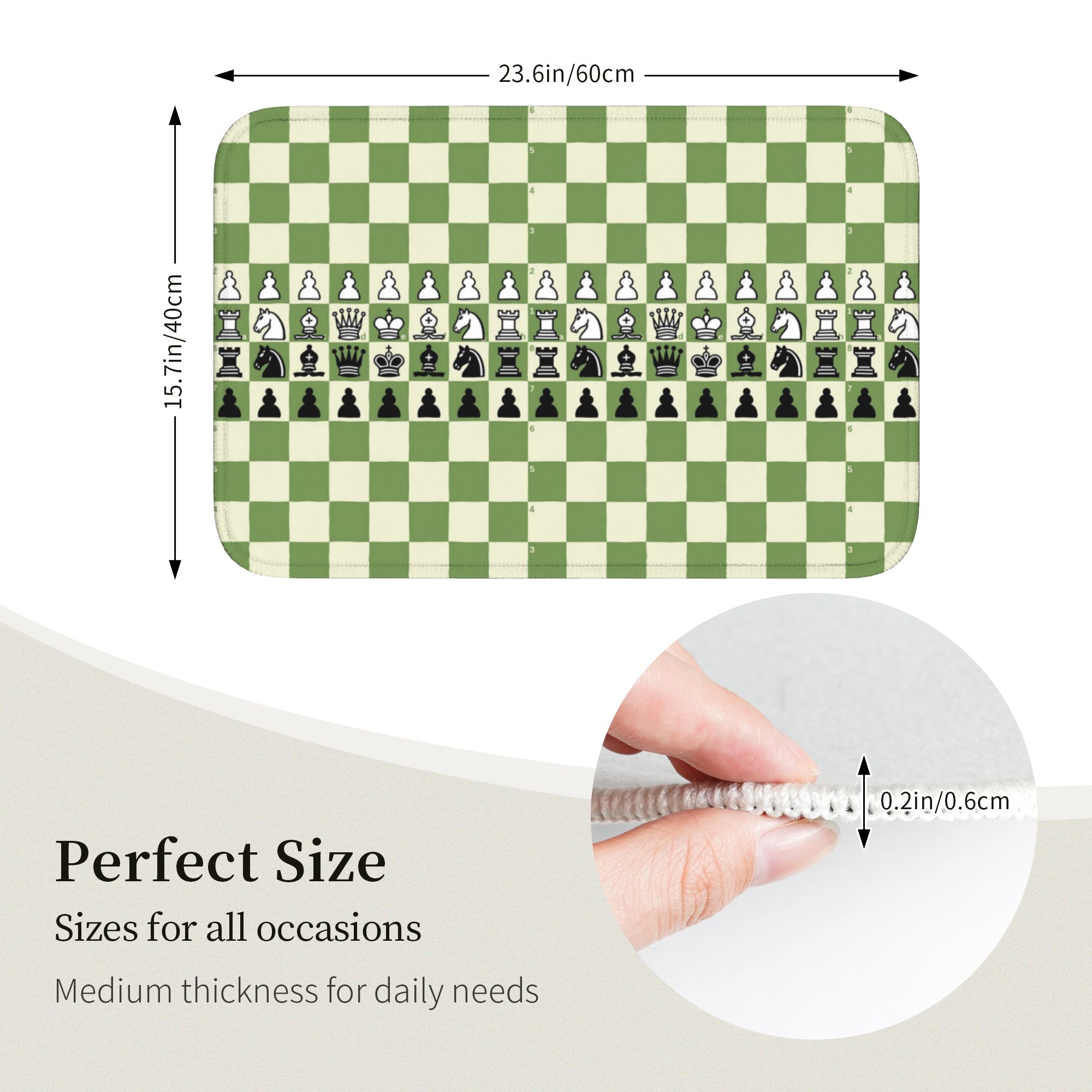 Chess com ChessBoard Doormat A - Home Textiles Com บทวิจารณ์และราคา