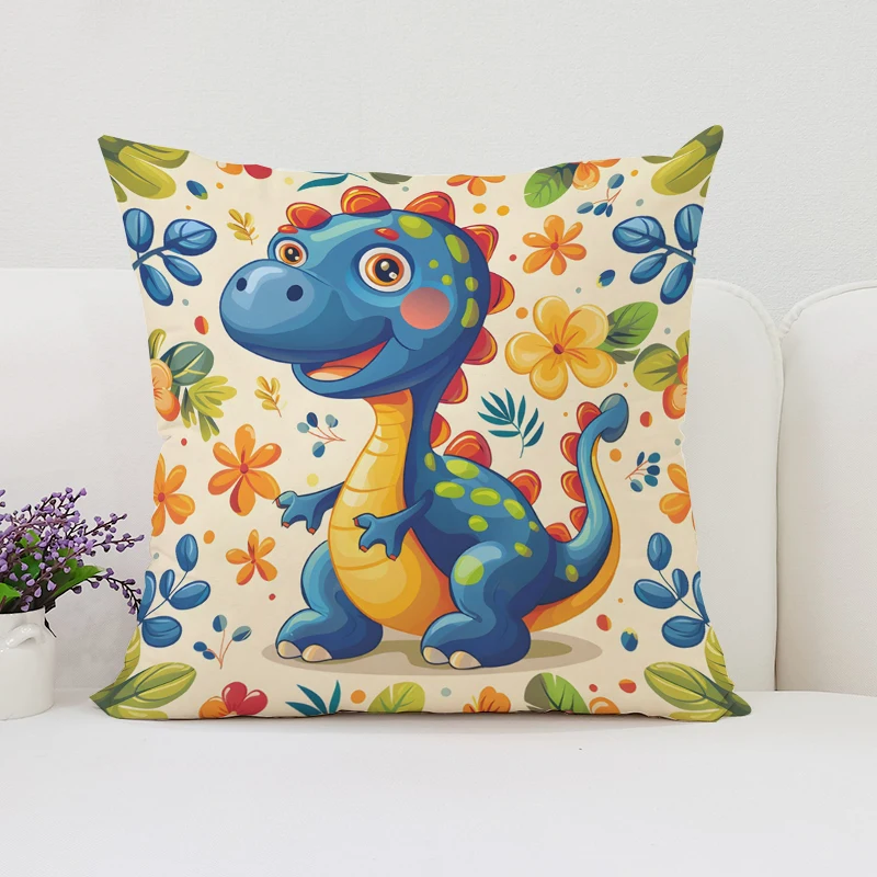 Dinosaur Land throw pillow cov - Home Landing Textiles บทวิจารณ์และราคา