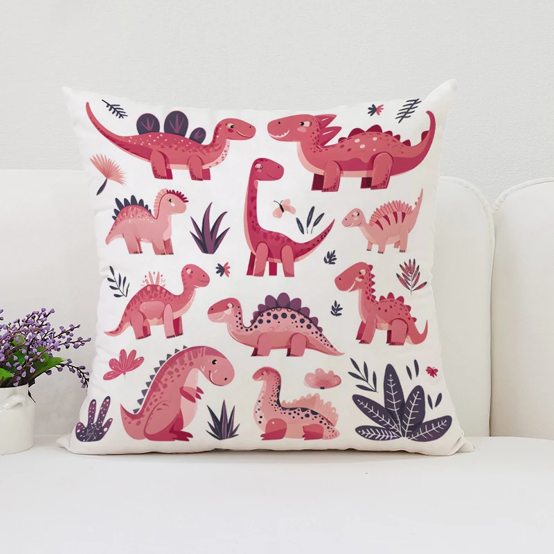 Dinosaur Land throw pillow cov - Home Landing Textiles บทวิจารณ์และราคา