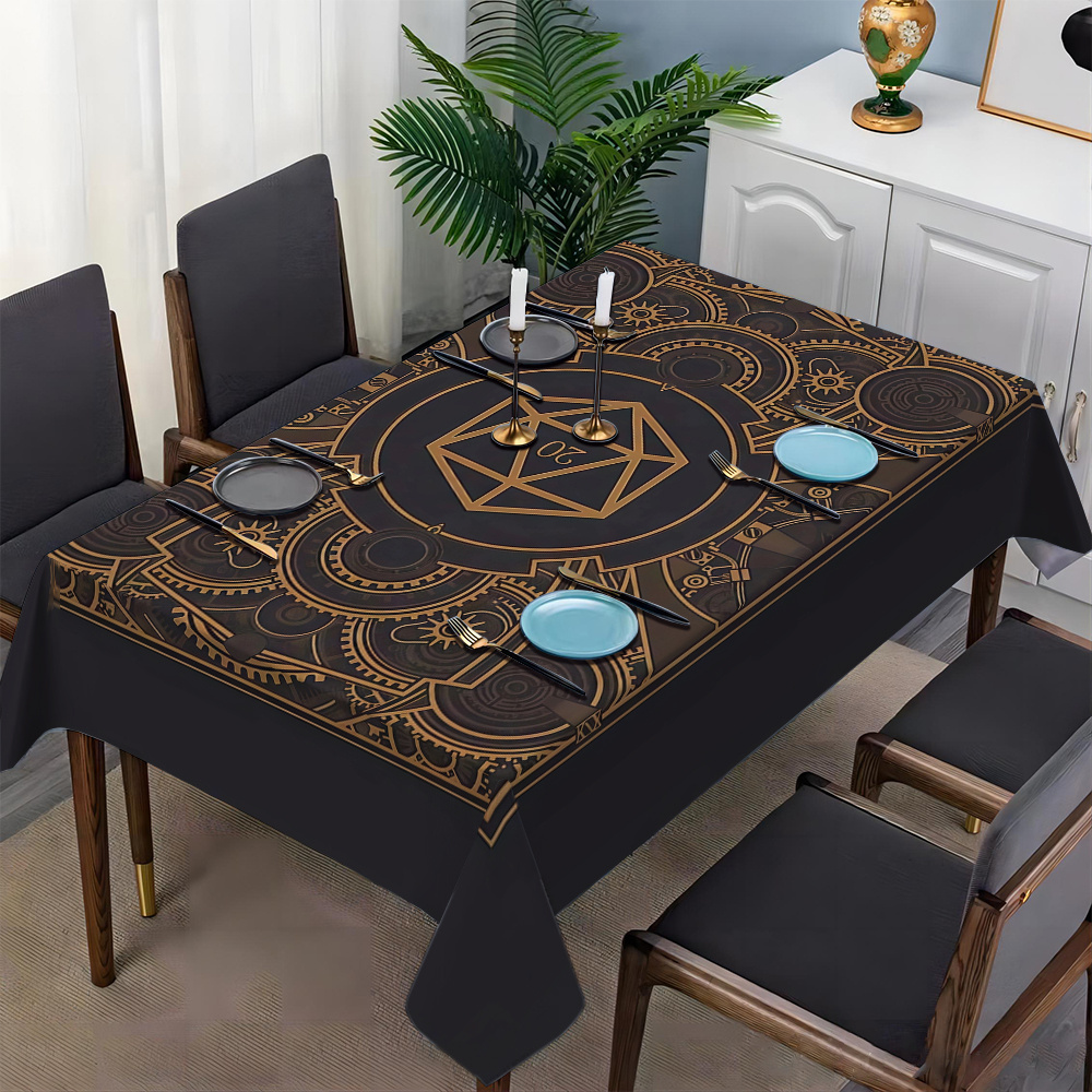Steampunk Black Golden Gear Pa - Home Textiles And Decor บทวิจารณ์และราคา