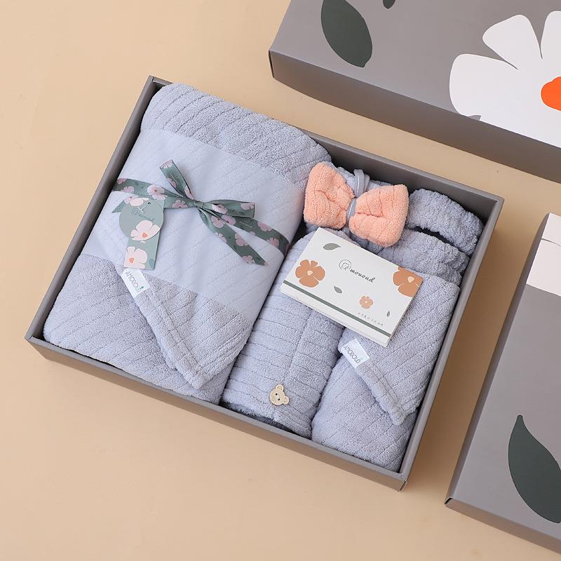 Soft Absorbent Coral Fleece To - Home Textiles Towel Set บทวิจารณ์และราคา