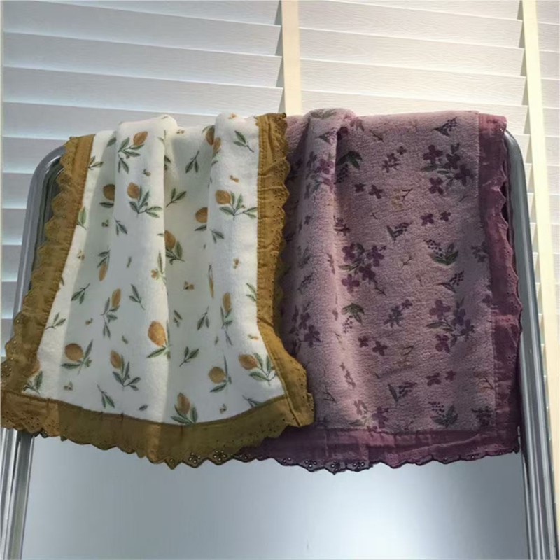 Couple Style Towel With Lace F - Home Textiles Towel Set บทวิจารณ์และราคา