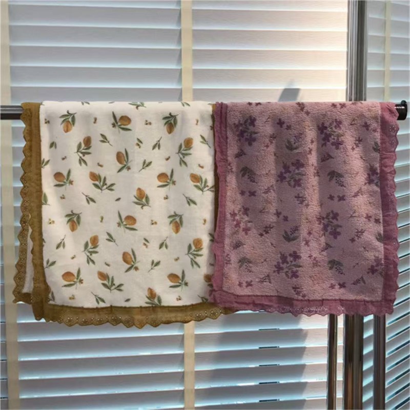 Couple Style Towel With Lace F - Home Textiles Towel Set บทวิจารณ์และราคา