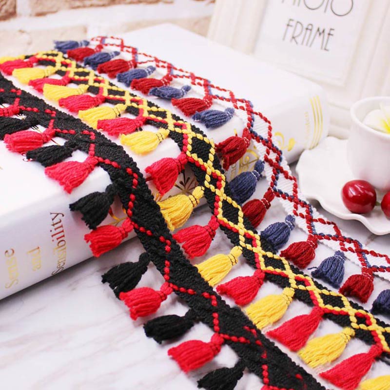 1yard/lot Tassel Fringe trim f - Home Ec Textiles บทวิจารณ์และราคา