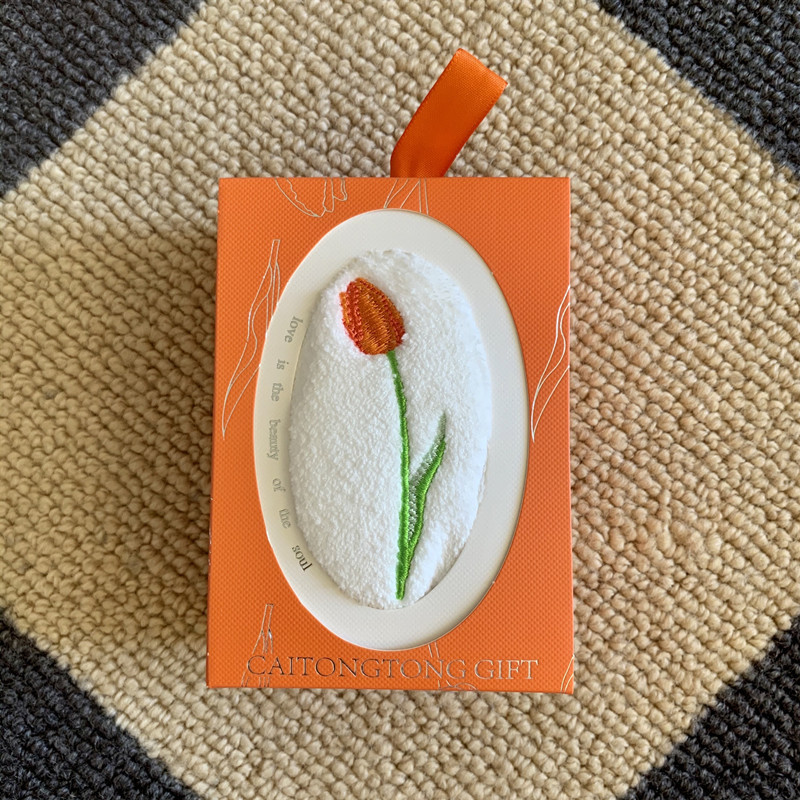 Embroidered Tulip Hand Towel S - Home Textiles Towel Set บทวิจารณ์และราคา