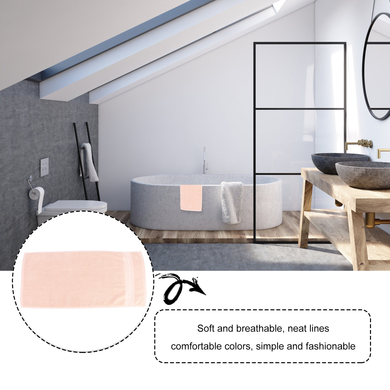 1Pcs Cotton Face Towel Premium - Home Textiles Towel Set บทวิจารณ์และราคา