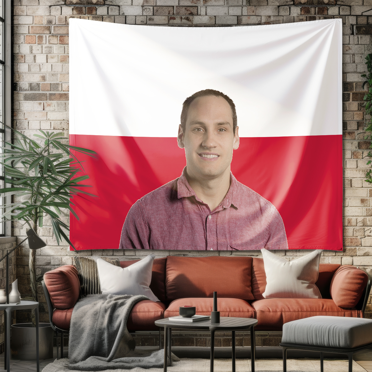 1Pc Custom Photo Polyster Flag - Home Textiles And Decor บทวิจารณ์และราคา