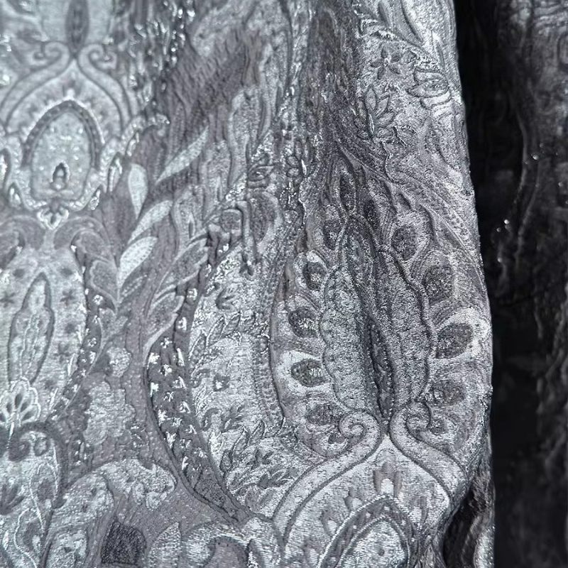 Gray Court Style Shiny Jacquar - Home Textiles Curtains บทวิจารณ์และราคา