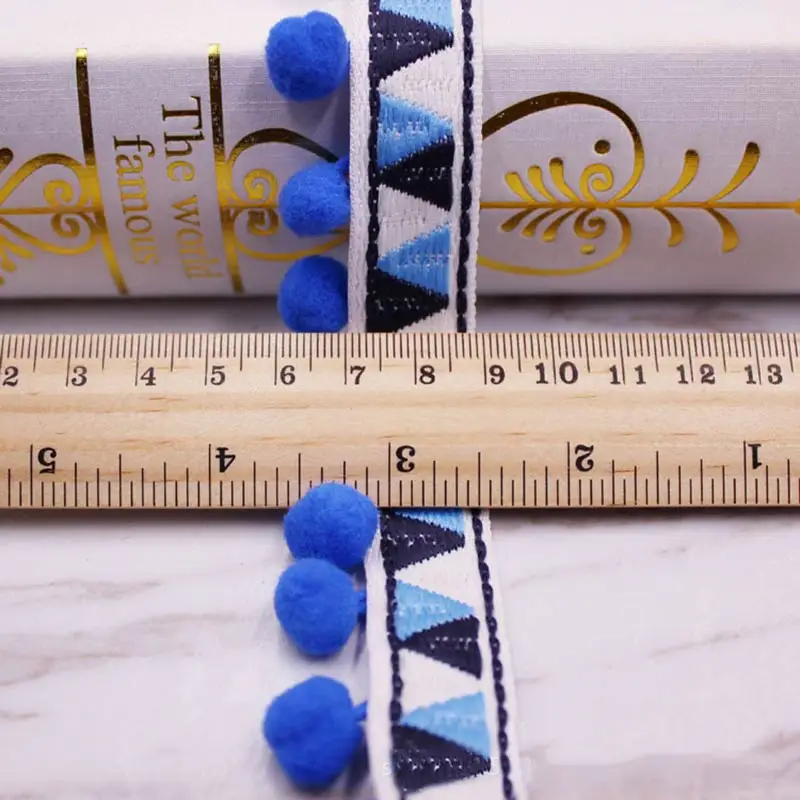 1-10Yards Pompoms Lace Trim Ba - Home Ec Textiles บทวิจารณ์และราคา