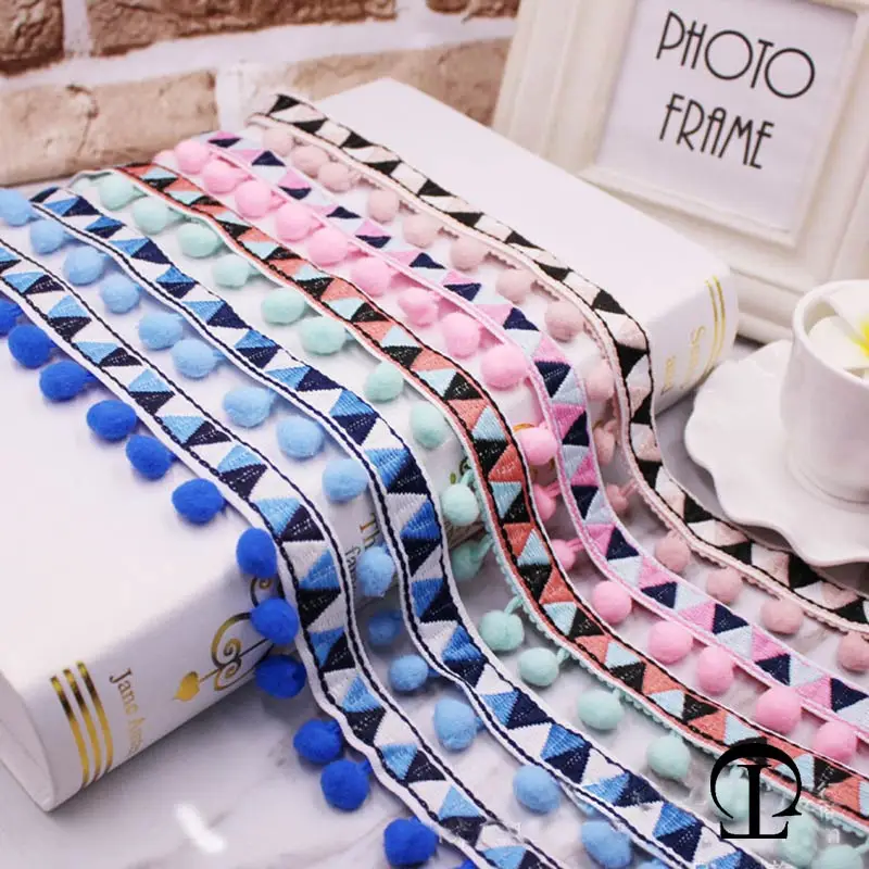 1-10Yards Pompoms Lace Trim Ba - Home Ec Textiles บทวิจารณ์และราคา