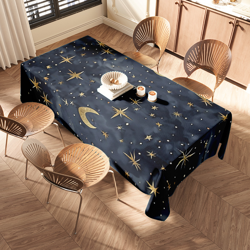 Stylish Dark Blue Stars Moon T - Home Textiles Com บทวิจารณ์และราคา