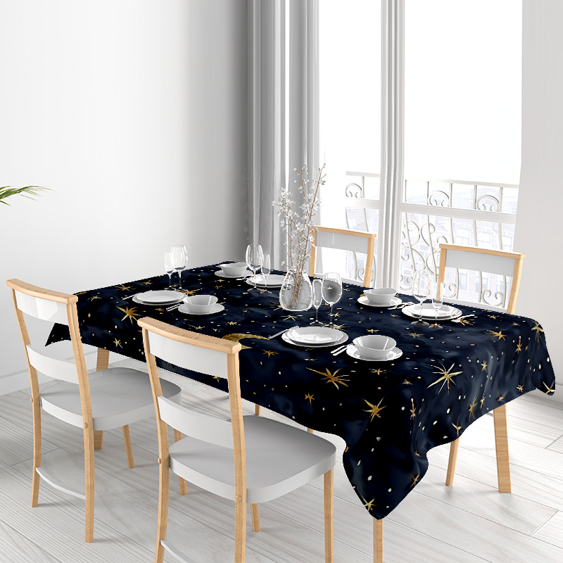 Stylish Dark Blue Stars Moon T - Home Textiles Com บทวิจารณ์และราคา