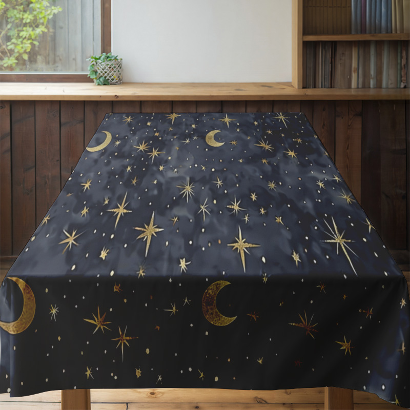 Stylish Dark Blue Stars Moon T - Home Textiles Com บทวิจารณ์และราคา