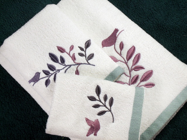 Ele Pure Cotton White Embroide - Home Textiles Towel Set บทวิจารณ์และราคา