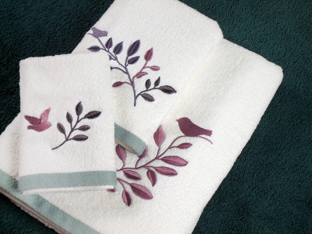 Ele Pure Cotton White Embroide - Home Textiles Towel Set บทวิจารณ์และราคา