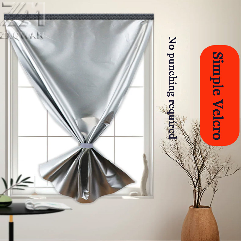 Simple self-adhesive full blac - Home Textiles Curtains บทวิจารณ์และราคา