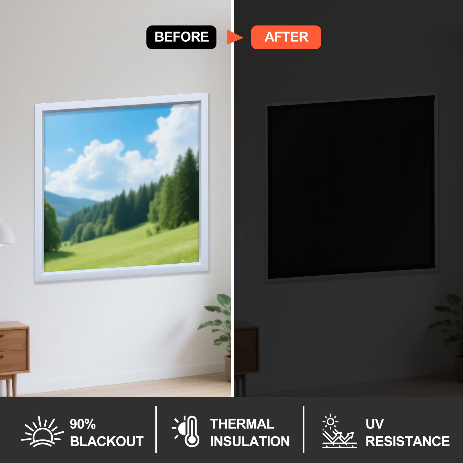 DIY100% Blackout Curtain Fabri - Home Textiles Curtains บทวิจารณ์และราคา